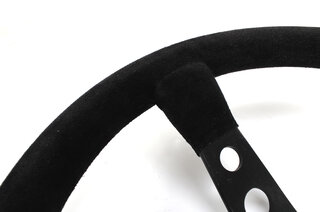Lenkrad MOMO Mod 07 Wildleder schwarz, 350mm, ohne TÜV ohne Nabe nur Fahrzeuge ohne AB