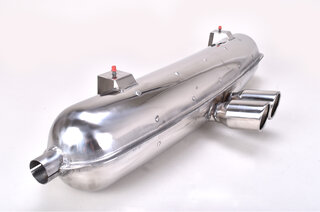 Street Muffler 986 Boxster / S  2000-04 - Stainless Steel - Dual 3" (76 mm) Tips - EEC Approval