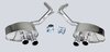 Secondary Sport Muffler Set Panamera S / 4S - Brombacher Edition - For FVD Exhaust Tips