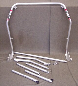 Heigo Roll Bar 996.1 and 996.2 Coupe - Aluminum - With Sunroof - Bolt In - X Diagonal + Tunnel