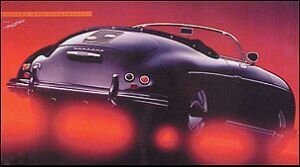 Poster 356 speedster rear (59x42cm)