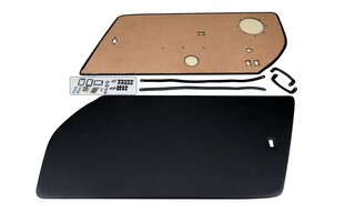 Jeu habillages de portes 911/ 912 1969-73 - 73 RS légère (skai noir, tirettes cuir noir, poignées)