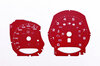 Instrument Face Set 981 Boxster GTS - Carmine Red (RAL 3002) - Manual - MPH - 190 MPH - With Logo