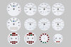 Jeu fonds compteurs blancs 965 3,6L /993 Turbo kmh/mph