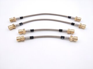 Bremsleitungs Satz Edelstahl 944S2 89-91, Turbo 89-91, TurboS 87-88, mit Sportfahrwerk (M030) "ABE