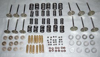 Jeu soupapes sport 911/964  Ø52/44mm tige Ø8mm à 1 gorge +ressorts+guides+coupelles 78-94