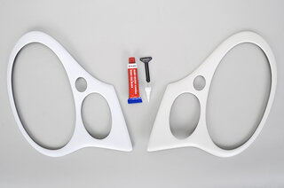 Euro Style Headlight Cover Set 996.2 - Includes Headlight Washer Nozzle Cut Outs