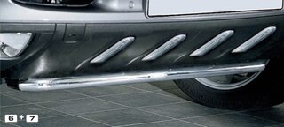 Protection de spoiler courte et droite inox