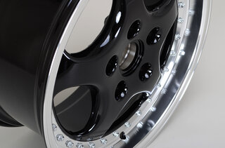 Felge Cup Design Look 3-teilig  8,5 x 18 ET52 schwarz