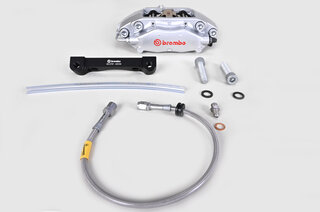Sport Brake System 911  1974-89 - Rear - Brembo GT - 309 x 28 mm - Drilled Discs, Caliper silver