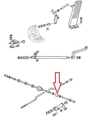 Throttle Linkage Coupling 911 / 930  1965-89