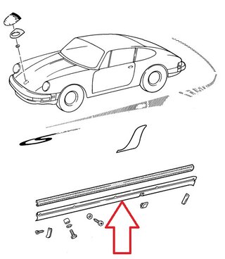 Rocker Panel 911 Wide Body / 930 Turbo 1978-89 - Left