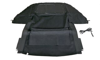 Convertible / Cabrio Top 993 - Complete - Black - with Zipper Window