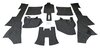 Jeu tapis complet coupé 68-73 noir en moquette bouclée