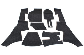 Teppichsatz komplett Targa 66-73 schwarz Zellstoff-Velour
