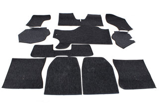 Teppichsatz komplett Targa 66-73 schwarz Zellstoff-Velour
