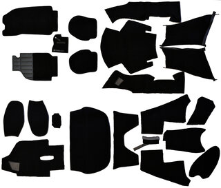 Carpet Set 964 RS / RS Tribute - Complete - Black - German Fine Velour