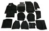 Teppichsatz komplett 993 Coupe/Targa schwarz Feinvelour eingefasst "ohne Klangpaket"