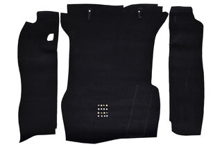 Trunk Carpet Set 911 1968-73 LWB - Black - Knitted Velour (Strick Velour)