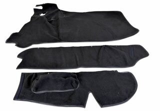 Teppichsatz Kofferraum 87-89 Velour schwarz - ohne Intensivreinigungsanlage