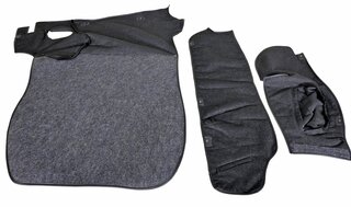 Teppichsatz Kofferraum 87-89 Velour schwarz - ohne Intensivreinigungsanlage