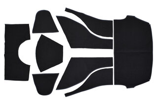 Rear Carpet Set 911 1965-89 - RS 1973 - Black - German Needle Felt (Nadel Filz) - Model Specific