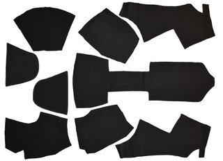 Teppichsatz "RS" 74-86 schwarz (Filz) OHNE Fussmatten