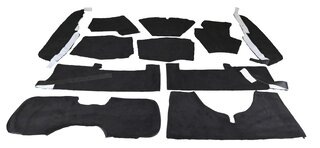 Carpet Set 911 / 930 Coupe  1987-89 - Complete - Black - Feintuft Velour