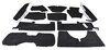 Carpet Set 911 / 930 Coupe  1987-89 - Complete - Black - Feintuft Velour
