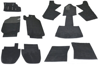 Carpet Set 911 / 930 Coupe  1987-89 - Complete - Black - Feintuft Velour