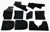 Carpet Set 911 Targa  1974-86 - Complete - Black - Sliverknit Velour