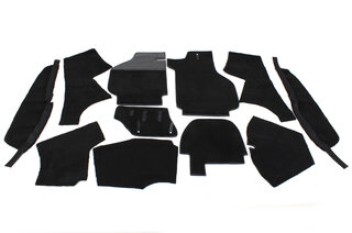 Teppichsatz komplett Targa  86-89  Feinvelour schwarz