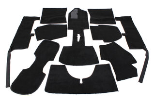 Teppichsatz komplett Targa  86-89  Feinvelour schwarz