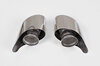 Sport Exhaust Tip Set 993 Narrow Body - Angle Cut Design - Polished Stainless Steel - 4.7"W x 3.3"H