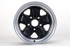 Fuchs Replica Wheel - 9 x 15 ET 15 - Classic - Satin Black + Machined Lip - TÜV Approved