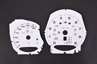 Instrument Face Set 981 - S Model - White - PDK - MPH - 190 MPH