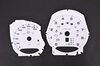 Instrument Face Set 981 - S Model - White - PDK - MPH - 190 MPH