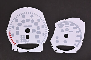 Instrument Face Set 981 - S Model - White - PDK - MPH - 190 MPH