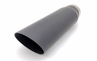 Sortie échappt. 924 turbo Ø63,8mm en inox anodisé noir mat