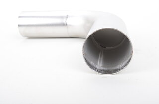 Tube 90 degree inside Ø 81mm, 2 x extended each 150mm (outside Ø 85mm)