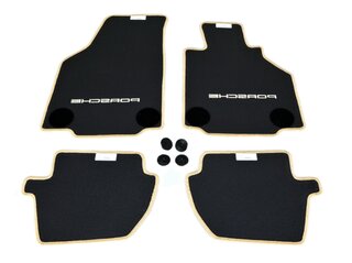 Genuine Floor Mat Set 996 Coupe/ Cabrio - Savanna Beige - With Logo - Left Hand Drive