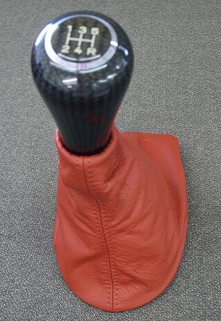 Schalthebel ALU/Carbon  Leder  Boxsterrot 97-00