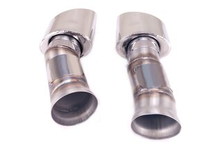 Exhaust Tip Set 965 Turbo 3.3 L + 3.6 L - Stainless - Oval - 89 x 115mm - Left + Right