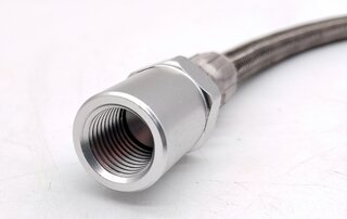 Kupplungsschlauch  Stahlflex Edelstahl  964/993 - 34,5cm - Anschlüsse Messing