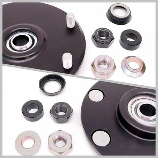 FVD Complete Monoball Camber Plate Set | 993 All Models | Front + Rear | For Coilover Suspension