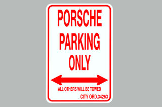 "Porsche Parking only" Schild 45,5 x 30,5 cm