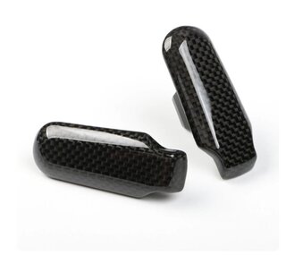 Porsche 992.1 PDK Polished Carbon Fiber Shift Knob Cover Set | For Turbocharged Models