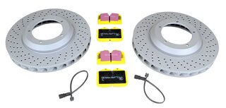 Brake Service Kit 930 3.3 L Turbo 1981-89 - Front - with Racing Brake Pad Set "EBC Yellowstuff"