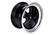 Classic-Design Wheel - RETRO - 10x18 ET45 Black + Polished Lip