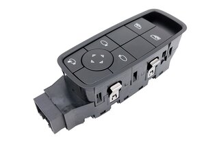 Central switch power lift window - Matt Black - Driver side - 992